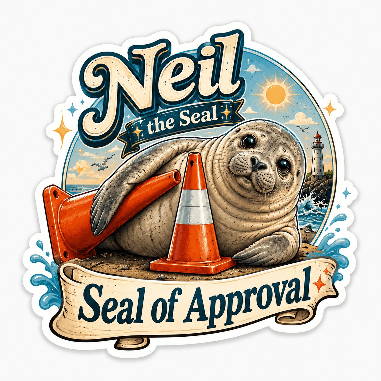 Official Neil the Seal Collector's Sticker